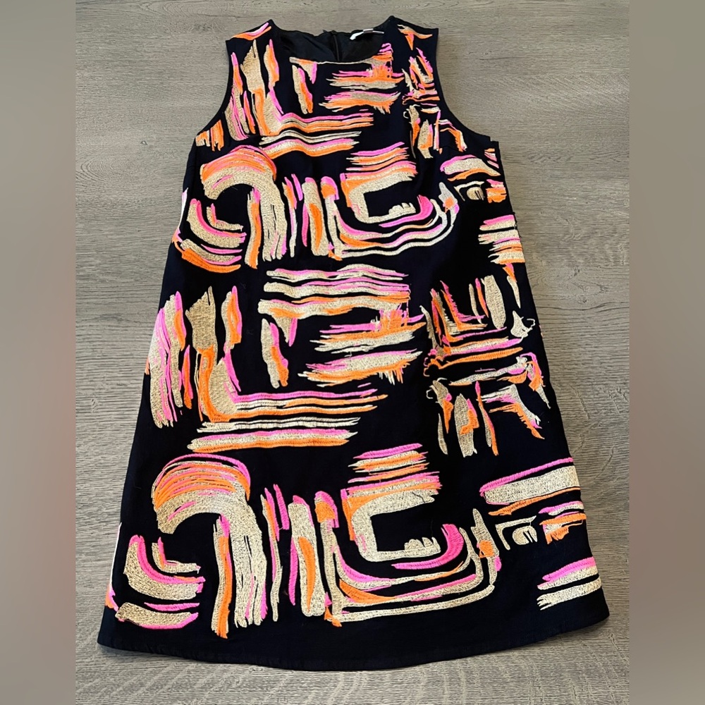 Thml Abstract Patterned Embroidered Sleeveless Dr… - image 1